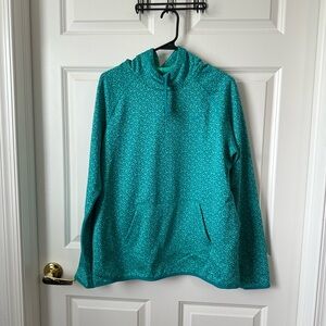 Nike Therma Fit Teal/Aqua Fleece Lined Pullover Hoodie Sweatshirt Size L